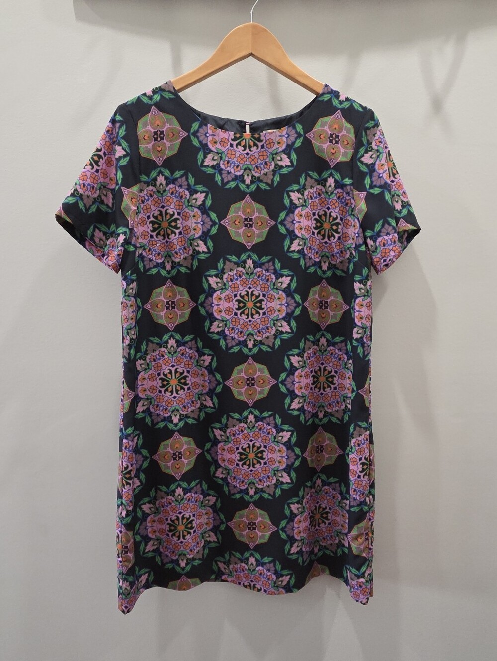 JCrew Women’s Floral-Medallion Short Sleeve Dress, Size 12